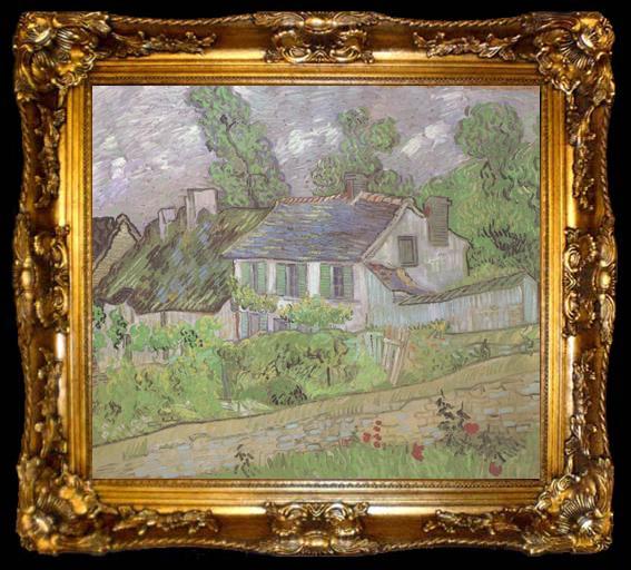 framed  Vincent Van Gogh House in Auvers (nn04), ta009-2
